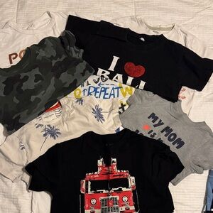 Kids Graphic T-Shirt Bundle - Black, Gray, White